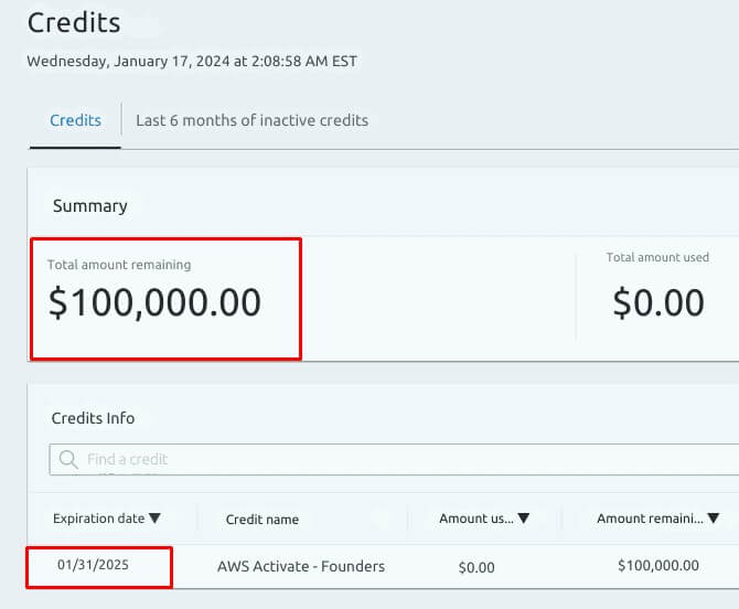 Buy AWS Accounts With 100K Credits