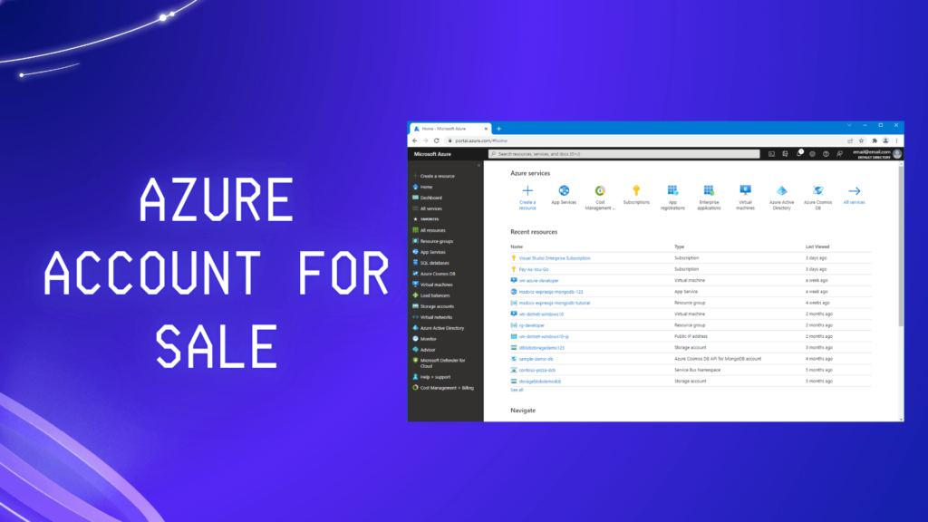 Azure Account For Sale