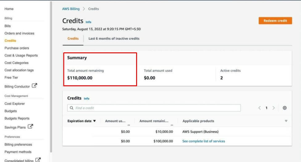 Buy AWS Accounts With 100K Credits